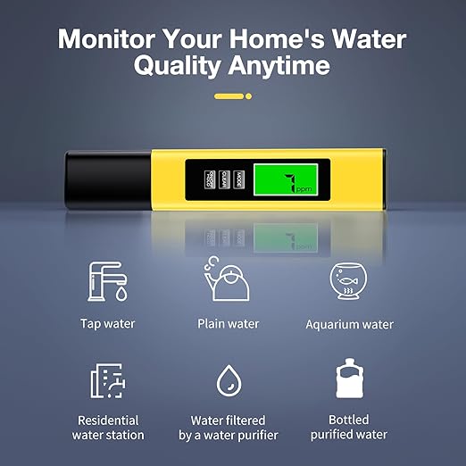 2025 All-New 4 in 1 Tds Meter Digital Water Tester - Accurate and Reliable TDS EC & Temp(°C,°F) Meter - 0-9999ppm - Professional Testing for Drinking Water, RO/DI System, Aquariums etc