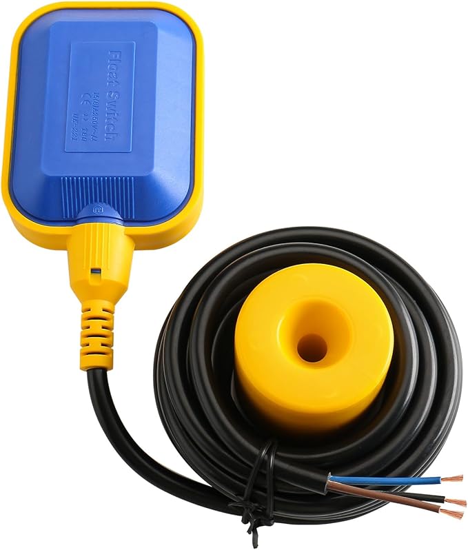 Baomain 10M 32ft Cable Float Switch, Water Level Controller, for Tank Pump, Water Tank or Sewage System On Auto Pilot, with Counterweight