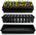 RooTrimmer 10 Pack 1020 Seed Starter Trays and 10 Pcs 40 Cell Plug Trays, Thick Durable Seedling Plastic Nursery Tray for TD542 1020 Tray Germination (10 Sets)