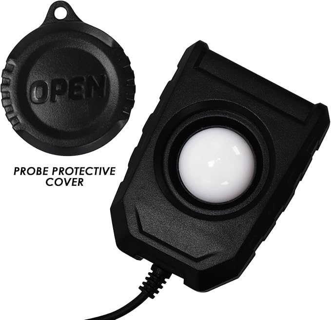 Digital Lux Meter Light Meter Illuminance Meter 200000LUX Wide Measurement Range Lux Meter with Auto Select, Max/Min Reading, LUX/FC Options Photometer Light Measurement Tool for indoor Outdoor Plants