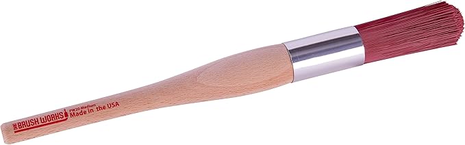 Ohio Brush Works, Parts Cleaning Brush, Handmade in The USA, Home and Auto Use, Solid Ergonomic Wood Handle (Medium Bristle)