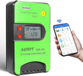 20A MPPT Wireless Solar Charge Controller 12V/24V Automatic Maximum PV 75V Charge Controller Built-in WiFi Adapter with LCD Display for 12/24 Volt LiFePO4, Gel, AGM, FLD, SLD, Li Battery