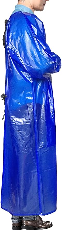 SUJAN Apron with Sleeves Splash Suit Waterproof Smock Chemical Resistant Safety Aprons Coverall