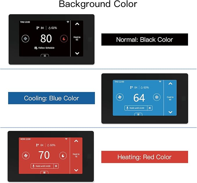 MoesGo Programmable WiFi Smart Thermostat for Home, No C-Wire Required by C-Wire Adapter, with Zone Remote Sensor, Remote Control Tuya/Smart Life, Compatible with Alexa and Google Assistant, 24VAC