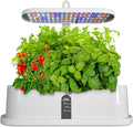 GeRRiT Hydroponics Growing System 9 Pods Indoor Herb Garden Kit with 15W LED Grow Light Automatic Timer Germination Kits Height Adjustable Smart Garden Planter for Home, Kitchen, Gardening