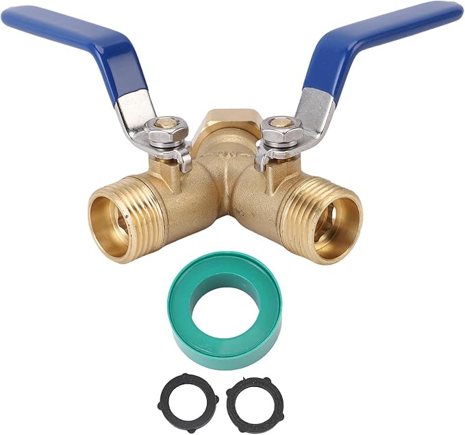 Brass Garden Hose Heavy Duty Brass Garden Hose DiverterY Valve Splitter 3/4in Ergonomic Handle for Easy Water Control Ideal for Home and Use