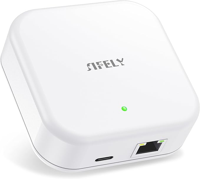 Sifely Smart Lock Wired Gateway - Remote Access Hub for Sifely Smart Door Lock, Works with App & Alexa (Model G3P, Power Over Ethernet, PoE Wired)