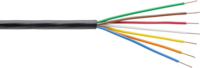 Orbit 57088 Underground Sprinkler Wire, 7-Strand Solid, 100 Ft, UF/UL Listed, Multi-Color, 18-Gauge