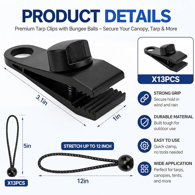 26PCS Tarp Clips