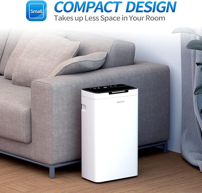 AIRPLUS 1600 Sq. Ft Dehumidifier for Basement, 30 Pints Powerful Dehumidifier for Home, Large Rooms, Bedrooms, Sufficient Capacity Water Tank with Drain Hose (AP2011N)