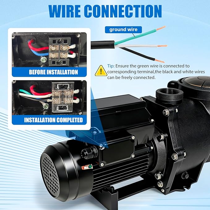 Variable Speed Pool Pump,3HP High Flow 167 GPM Energy Efficient Pool Pump,220V-240V Powerful Swimming Pool Pumps with 2inch NPT Connectors,Filter Basket for Inground or Ground Pools
