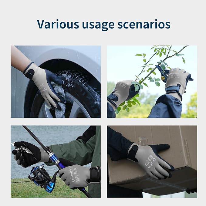 100% Waterproof Winter Work Gloves for Men Women, Freezer Gloves with Grip for Shoveling Snow