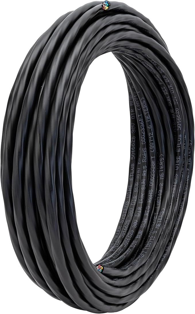 Orbit 57094 Underground Sprinkler Wire, 5-Strand Solid, 50 Ft, UF/UL Listed, Multi-Color, Gauge