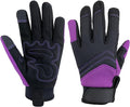 Safety Work Gloves,Multipurpose Working Gloves for Men,Multifunctional Synthetic Leather Spandex Mechanic Gloves,Gardening Glove Gifts for Men,Tounchscreen (Purple, Extra Large), 24096001-8