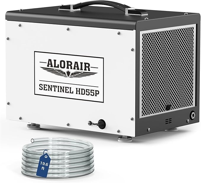 ALORAIR 120 PPD Crawl Space Dehumidifier with Pump, Commercial Basement Dehumidifier with Drain Hose, Compact Portable Auto Defrost Dehumidifier for Crawlspace and Under-House Use