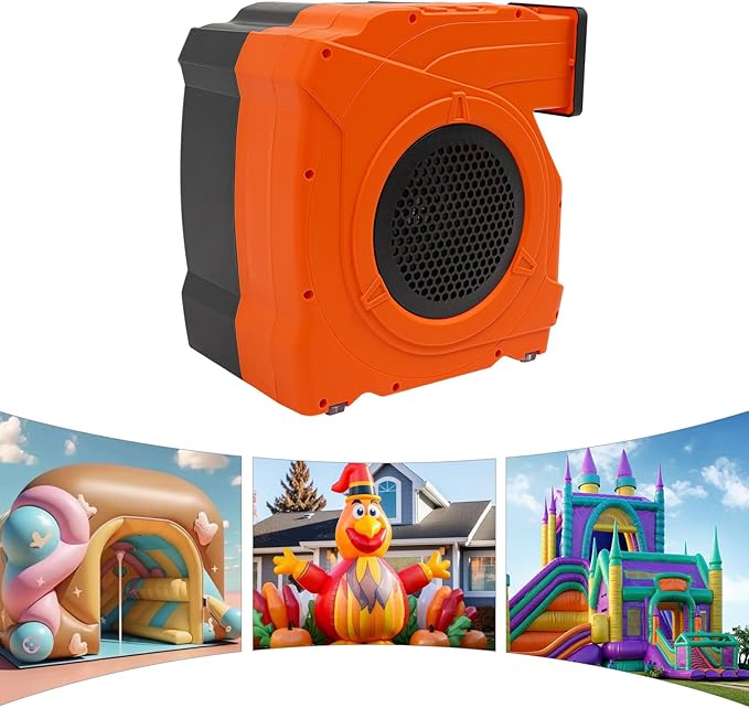 Commercial Air Blower, 3HP Inflatable Bounce House Blower,2150W Air Blower for Inflatable Castle, High Power Fast Commercial Inflation Pump for Water Slide Paint Booth Tent