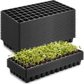 RooTrimmer 50-Pack 72 Cell Seedling Trays, Heavy-Duty Deep Plug Trays for 1020 Flats, Reusable Seed Starter Trays for Germination & Seed Starting (21.25"×11", 2.36" Height)
