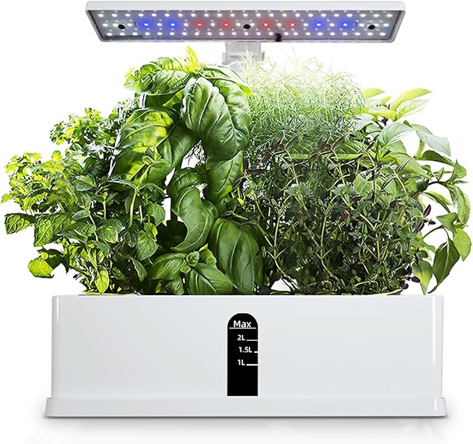 Hydroponic Equipment Garden Hydroponics Growing System Indoor Herb Garden Kit Automatic Timing LED Grow Lights Smart Water Pump for Home Flower Pots Indoor Garden