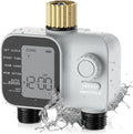 [All-New 2027] Heavy Duty Sprinkler Timer 2 Zone with Brass Inlet, Unistyle Water Timer for Garden Hose with Rain Delay and Manual Water/Automatic Irrigation, Hose Timers Yard Lawn Patio