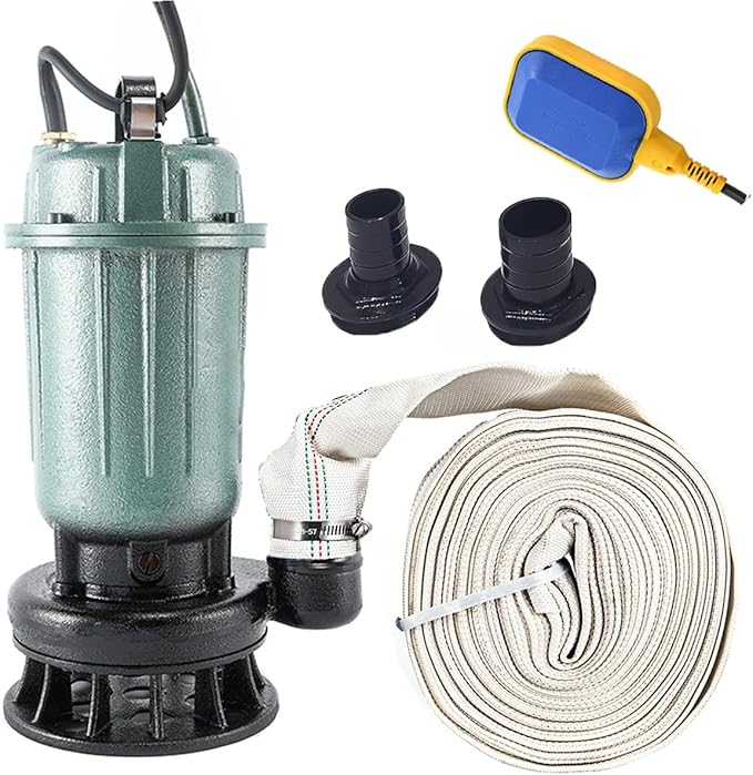 1HP Submersible Sewage Pump,220V-240V 4000GPH Sump Pump Dirty Clean Water Pump with Float Switch,2pc NPT connectors,for Pools,Garden,Pond,Irrigation,Flooded Areas