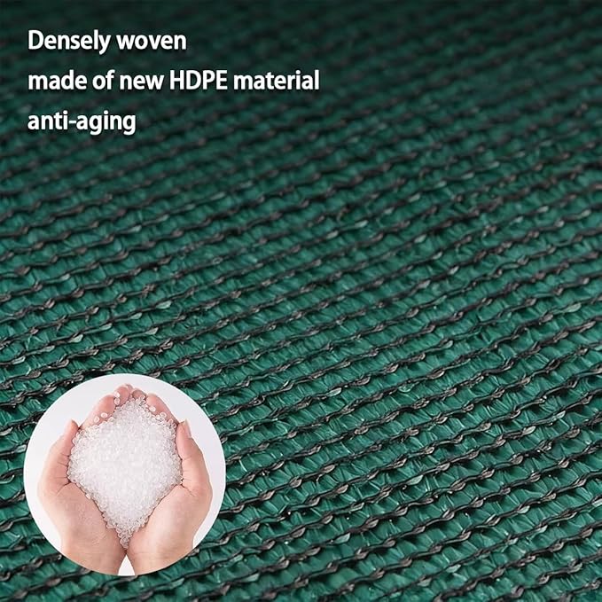 90% Sun Shade Cloth for Garden, HDPE Shade Netting with Grommets, 6.5x10ft 10x10ft 10x20ft 20x20ft, Sun Mesh Tarp Heavy Duty, Green Shades Cover for Patio/Greenhouse/Plant(25X50FT)