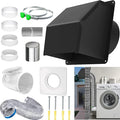 4" Dryer Vent Kit with Hose, Duct Connector and Wall Plate, 90 Degree Dryer Vent Elbow, 4Inch Dryer Vent cover Connector Wall Ducting Kit for Bathroom Exhaust Fans Air Circulation