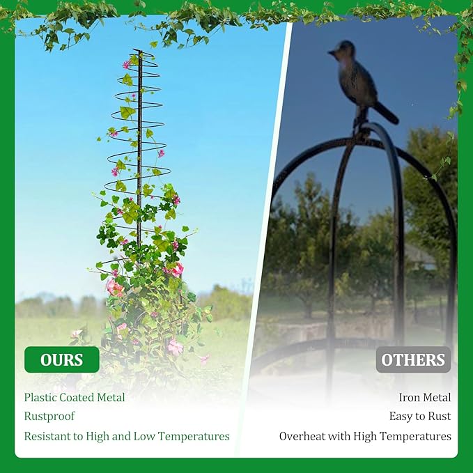 Trellis for Climbing Plants Outdoor,Plants Trellis 44 inch Support Metal Garden Trellis for Plants Flowers Light Vegetables Vine Support