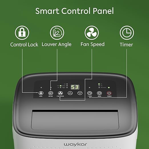 Waykar 150 Pints Energy Star Dehumidifier for Spaces up to 7,000 Sq. Ft at Home, in Basements and Large Rooms with Drain Hose and 2.11 Gallons Water Tank