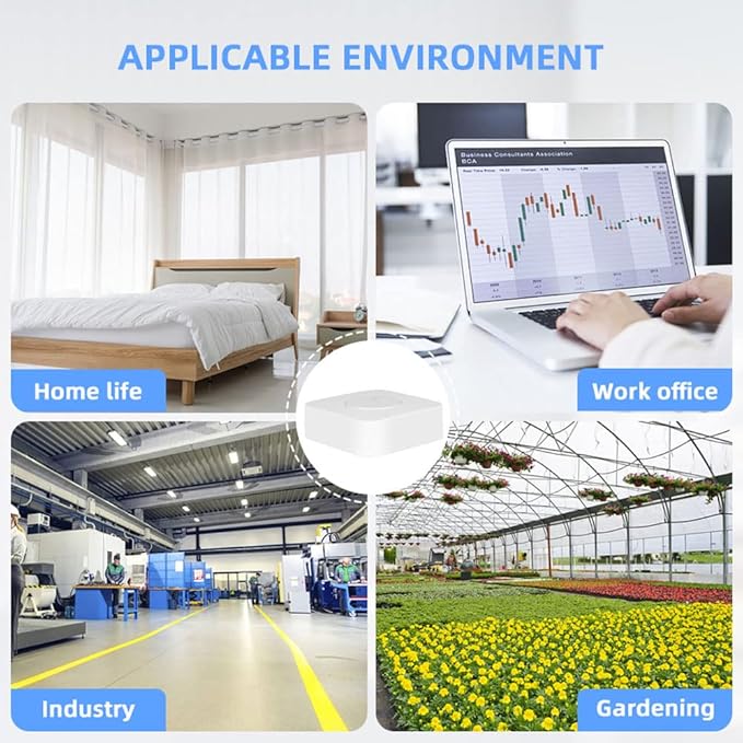 Zigbee Intelligent Air Housekeeper 6-in-1 Air Quality Monitor PM2.5/Formaldehyde/TVOC/CO2/Temperature/Humidity Detector for Home Office