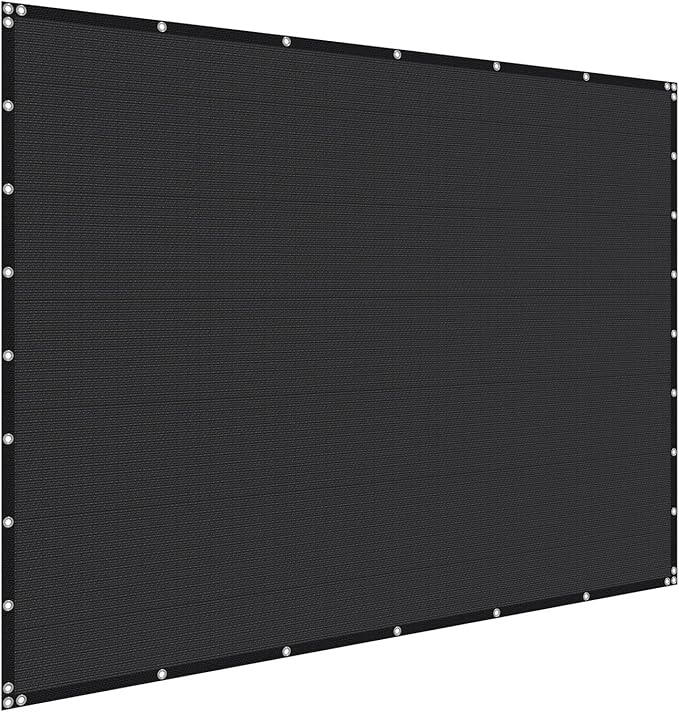 VEVOR 90% Sun Shade Cloth, 8 x 12 ft Pergola Shade Cover with Stainless Steel Grommets, Sun Shades Canopy Privacy Screen with 140 GSM HDPE Material, for Outdoor, Patio, Garden, and Backyard (Black)