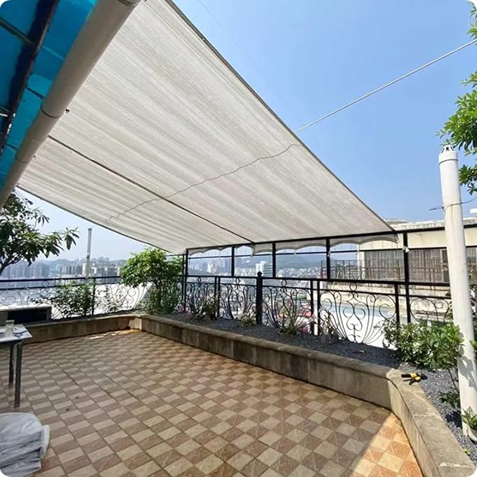 Greenhouse Shade Cloth White 50% Shade Rate, Heavy Duty Greenhouse Shading Net for Veggie Garden Nursery Succulents, Shade Fabric 6.6'x13' 10'x10' 10'x20' 10'X26' 13'x20' Washable Tear-Resistant(26'x3