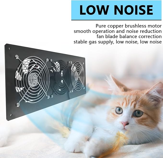 Solar Exhaust Fan,25W Solar Panel with 3PCS Ventilation Fans Kit,Solar Powered Fan for Shed,Chicken Coop,Attic & Greenhouse Intake or Exhaust Air,3500RPM, 15FT Cord,IP67 Waterproof