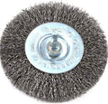 Forney 72739 Wire Wheel Brush, Coarse Crimped with 1/4-Inch Hex Shank, 4-Inch-by-.012-Inch