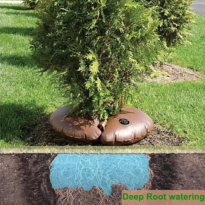 All New Extra Large 20 Gallon Tree Watering Ring/Bag(4 Packs), Tree Deep Root&Slow Release& Drip Irrigation Watering System, Low-Profile Great for Multi-Trunk Newly Planted Small Trees and Shrubs