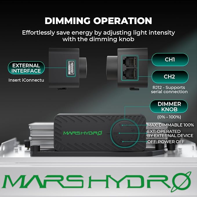 MARS HYDRO 2x4 Grow Tent Kit Complete System with 300W TSL2000 4x2 Full Coverage Dimmable Light,48"x24"x71" 1680D High Reflective Mylar,4inch 26.8dB,205CFM Smart Ventilation Kit,10 Speed Clip Fan