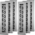 Floor Register 2x14-6 Pack Floor Vent Covers Heavy Duty Walkable Steel Floor Vents Adjustable Decorative Vent Covers for Home Floor Sidewall Office or Ceiling Vent
