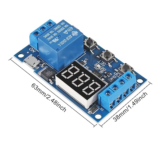 4pcs DC 6-30V Timer Relay Programmable Delay Relay Module Cycle Timer with LCD Display / 5V Micro USB, Smart Home Controller