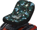 Blue Butterfly Leaf Riding Lawn Mower Cushioned Seat Cover Replacement, Weatherproof Seats Cover with Convenient Pockets