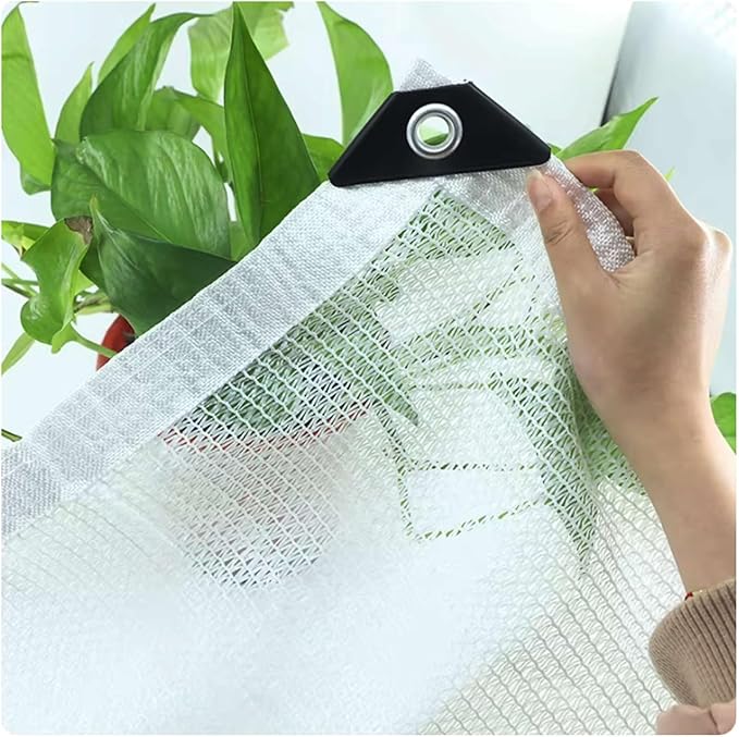 Greenhouse Shade Cloth White 50% Shade Rate, Heavy Duty Greenhouse Shading Net for Veggie Garden Nursery Succulents, Shade Fabric 6.6'x13' 10'x10' 10'x20' 10'X26' 13'x20' Washable Tear-Resistant(6.6'x