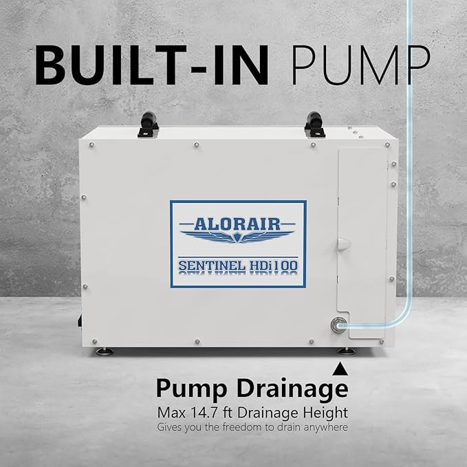 ALORAIR Sentinel HDi100 Commercial Dehumidifier with Pump, 220 Pints Whole Homes Dehumidifier for Crawl Spaces, Basements, up to 2,900 sq. ft. cETL