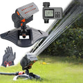 16-Nozzle Oscillating Sprinkler with Dual-Zone Sprinkler Water Timer, Sprinklers for Yard, Heavy Duty Automatic Lawn Garden Irrigation System (A-with Water time)