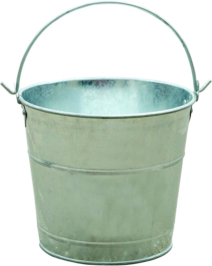 Little Giant® Galvanized Dairy Pail | Metal Utility Bucket with Handle | Gardening & Farming Bucket | 3 Pint