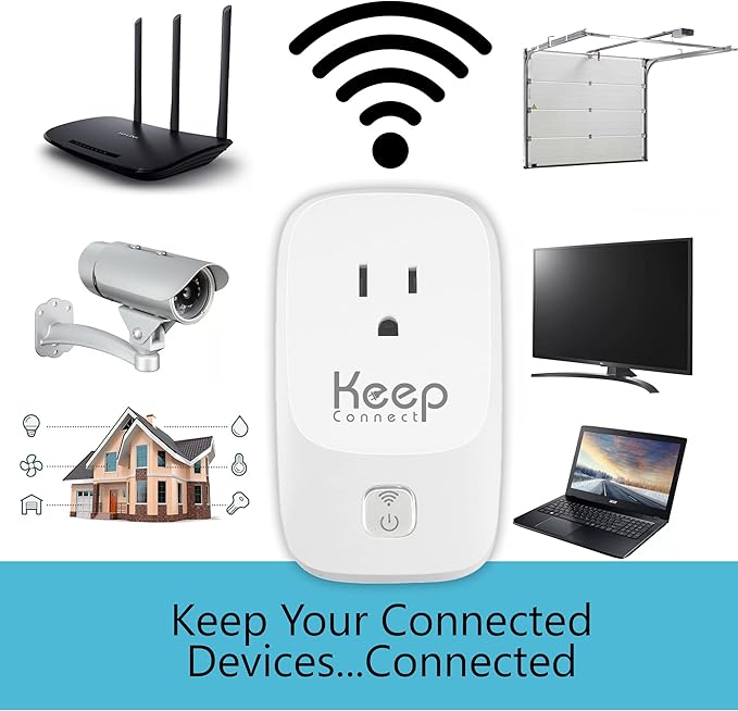 MAX Router Rebooter, Wi-Fi Reset Device, Monitors Connectivity and Resets When Required. No App Necessary. If You Enter a Phone Number it Will Send Texts Upon resets.