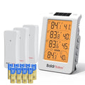 Wireless Freezer Monitor with 3 Sensors, 328ft Long Range Digital Refrigerator Thermometer with Min/Max Temp and Smart Adjustable Orange Backlight, for Home, Garage & Breast Milk