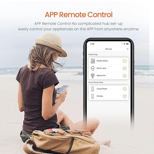 TENDA SP9 (2 Pack) Smart Plug WiFi Outlet Switch with Energy Monitoring, Works with Alexa & Google Assistant for Voice & Remote Control, Timer & Schedule Function, 13A Safe Design, No Hub Required