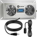 220 CFM Airflow Crawl Space Ventilation Fan with Temperature & Humidity Controller, 304 Stainless Steel Exhaust Fan for Basement Garage Attic Hydroponics & Grow Tents, Airflow & Moisture Control
