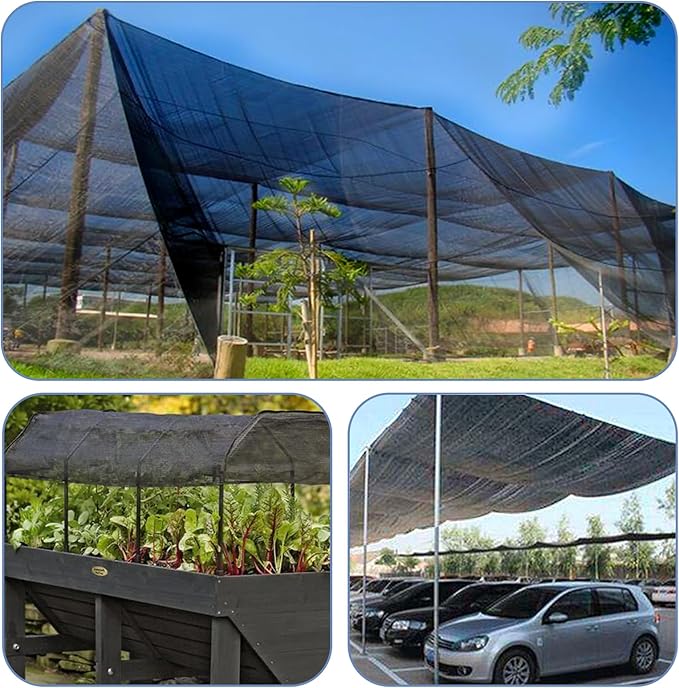 LOVE STORY 6x12FT 40% Black Shade Cloth Sun Shade Net UV Resistant Mesh Tarp Plant Cover Sunblock Net for Garden,Greenhouse,Vegetables,Flowers