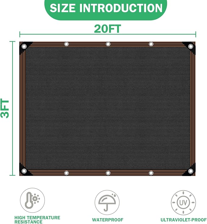 Shade Cloth - for Plants Greenhouse, 70% Sunblock Shade Sails -for Outdoor Garden Pergola Patio Lawn Sun Shade Cloths for Kennel Chicken Coop Easier to Hang Plant Shade Net Cover