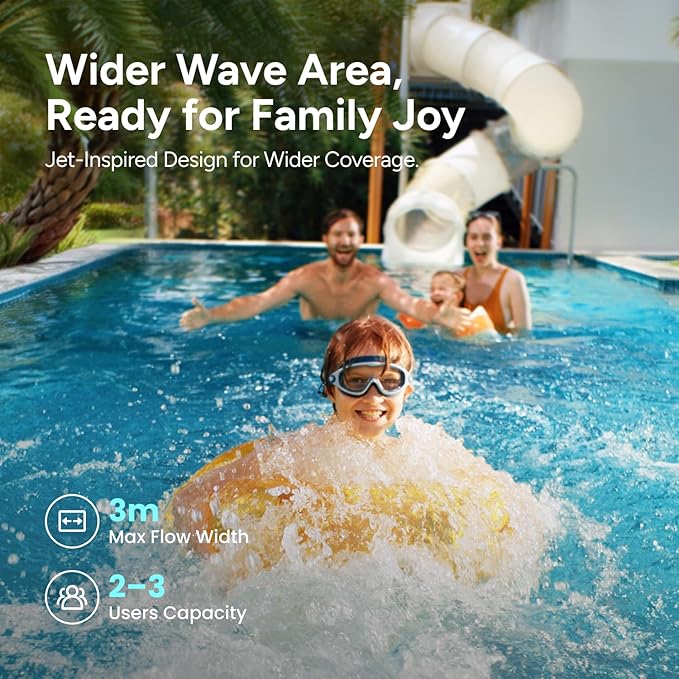 (2026 New) iGarden P230 Swim Jet for Pool, Swimming Pool Current Machine with 5 Wave Modes, 0-100% Adjustable Water Flow Trainer for Recreational Training, Fitness & Family Leisure