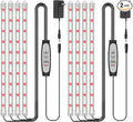 4-Bar Grow Light Strips for Indoor Plants, 16" Full Spectrum Plant Lights, 6500K Sunlike Grow Lights with 6/12/18H Timer, 5-Level Dimmable for Indoor Growing(2 Pack)